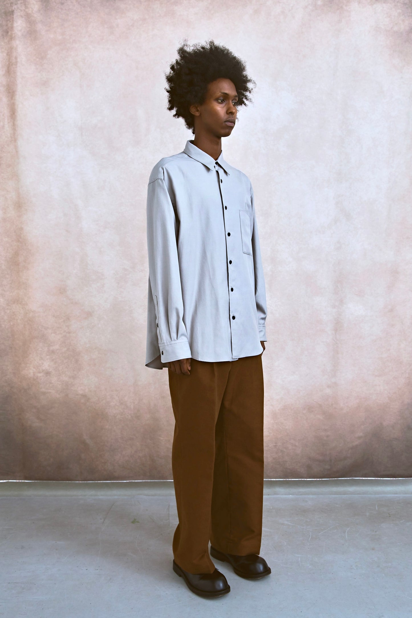 ORIGAMI POCKET SHIRT / DARK PINK