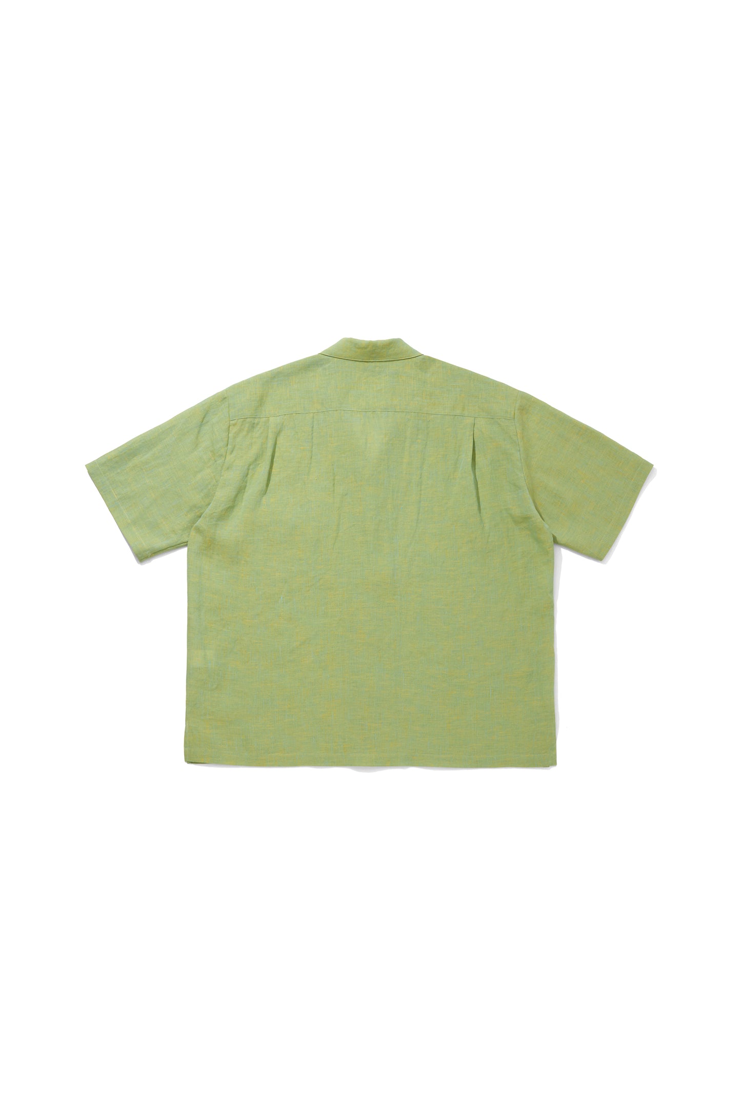 HEMP CHAMBRY OPEN COLLAR SHIRT / MONET GREEN