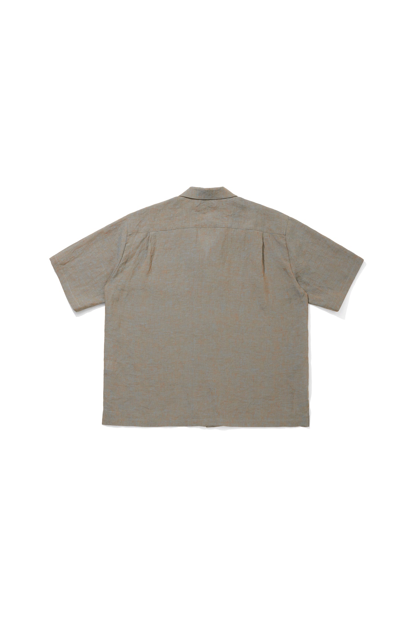 HEMP CHAMBRY OPEN COLLAR SHIRT / MUNCH GRAY