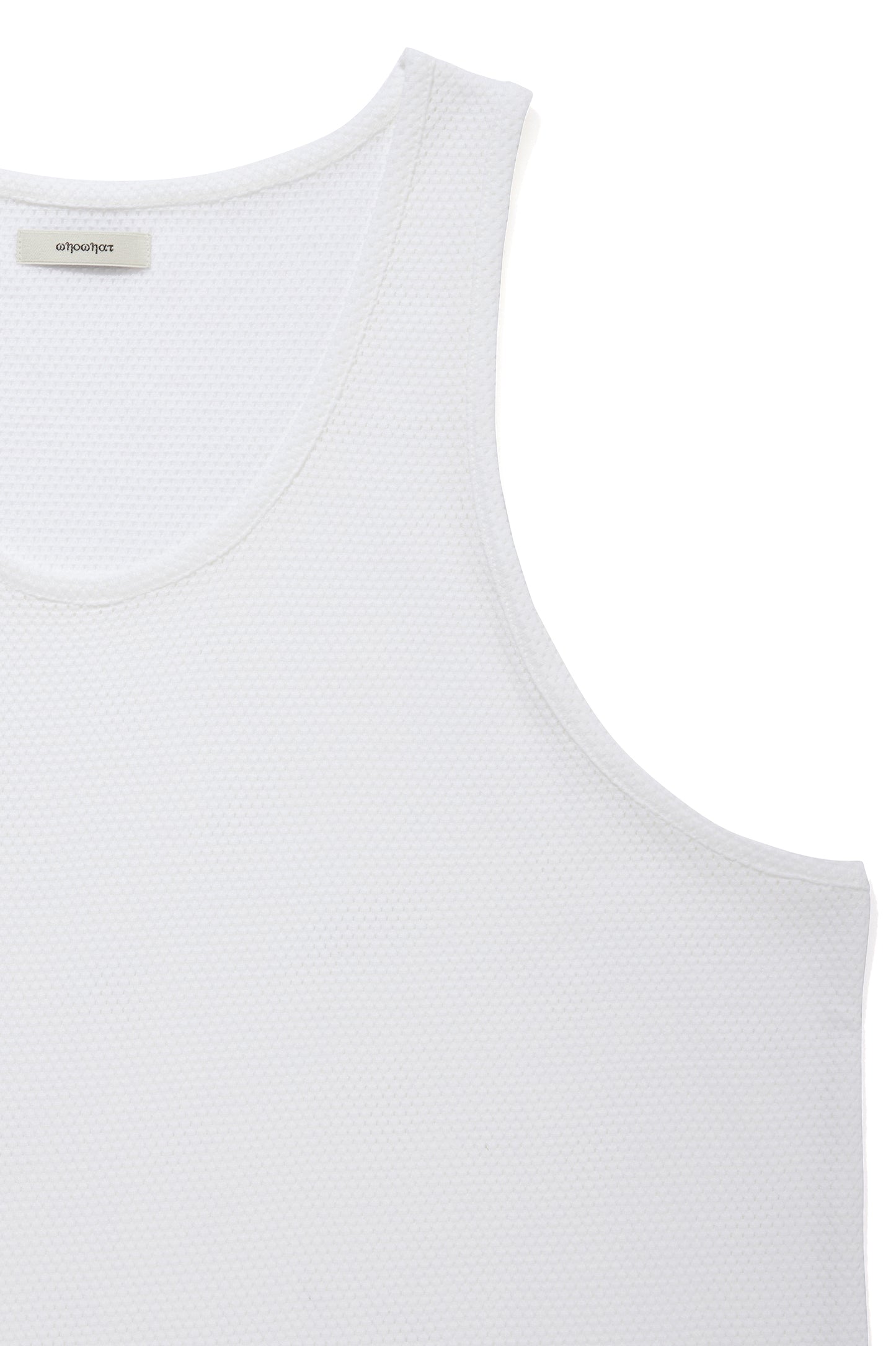 COTTON MESH TANK TOP / WHITE