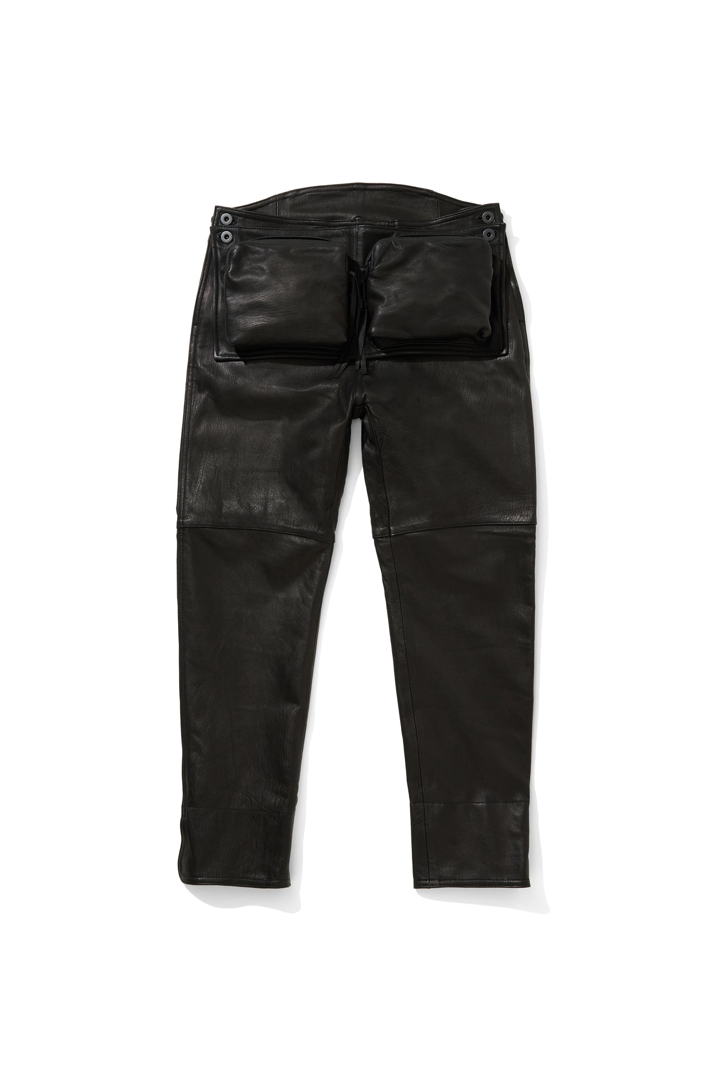 " WHOWHAT SHOP " Limited Edition   LETHER DETACHABLE POUCH PANTS 　／BLACK