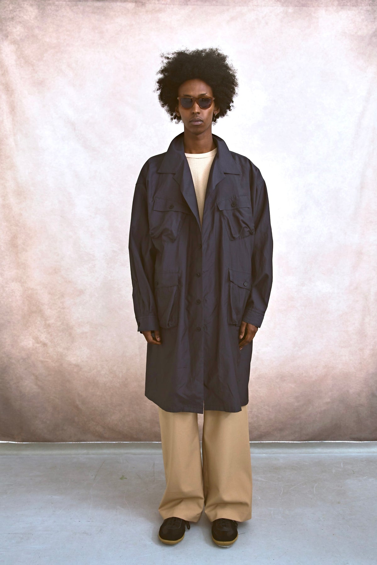 5X SHIRT "Type.5"   <LONG SLEEVE / LONG LENGTH>  CHARCOAL
