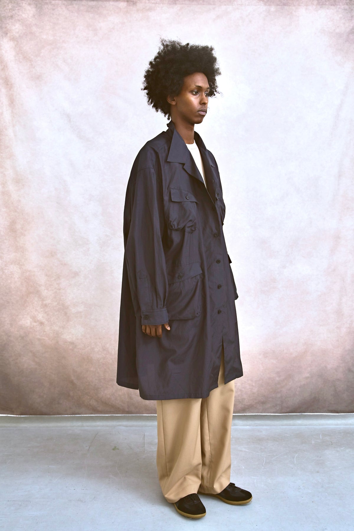 5X SHIRT "Type.5"   <LONG SLEEVE / LONG LENGTH>  CHARCOAL
