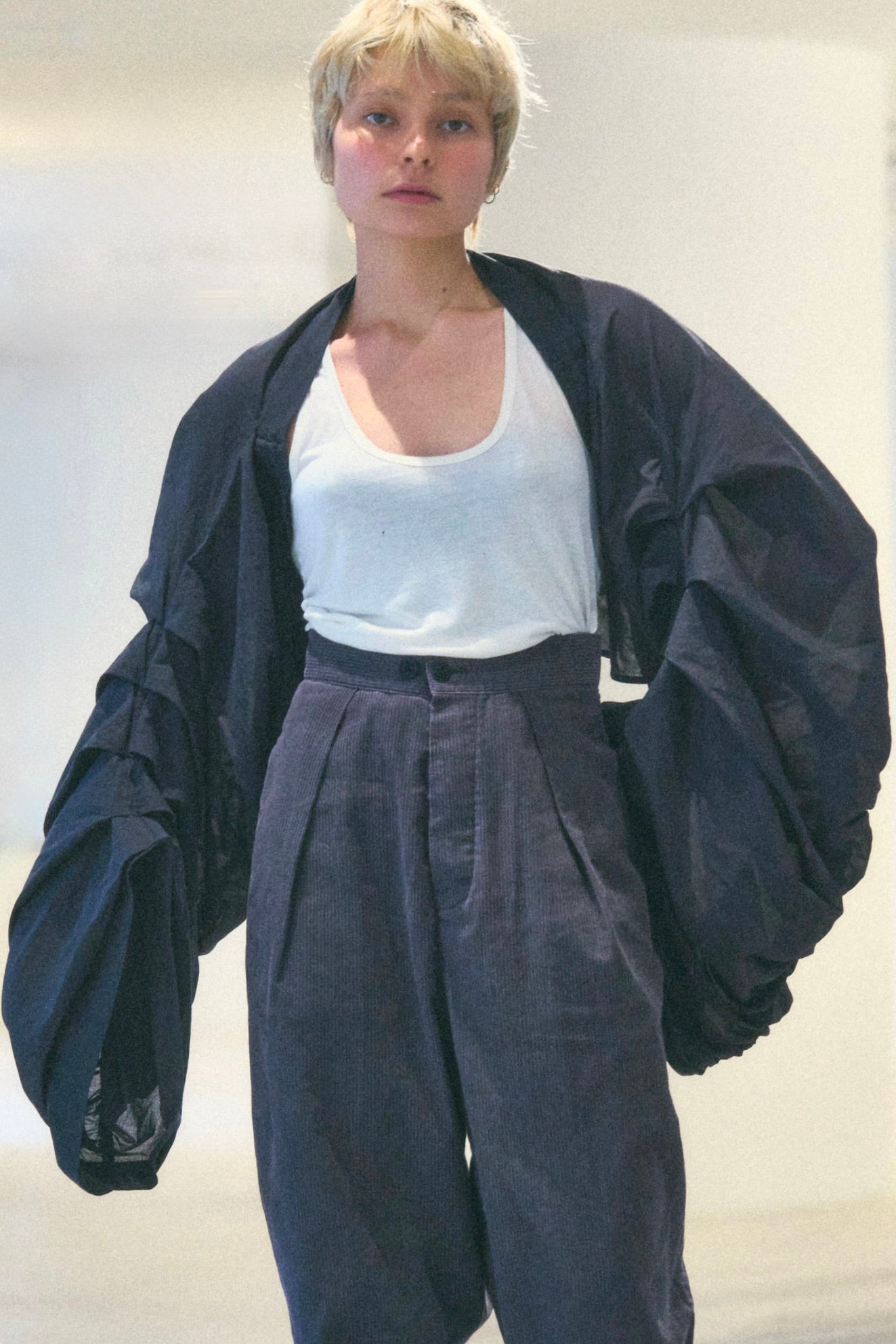 4 TRANSFORM WIDE SLEEVE /　COTTON＆JAPANESE PAPER 　 WHITE